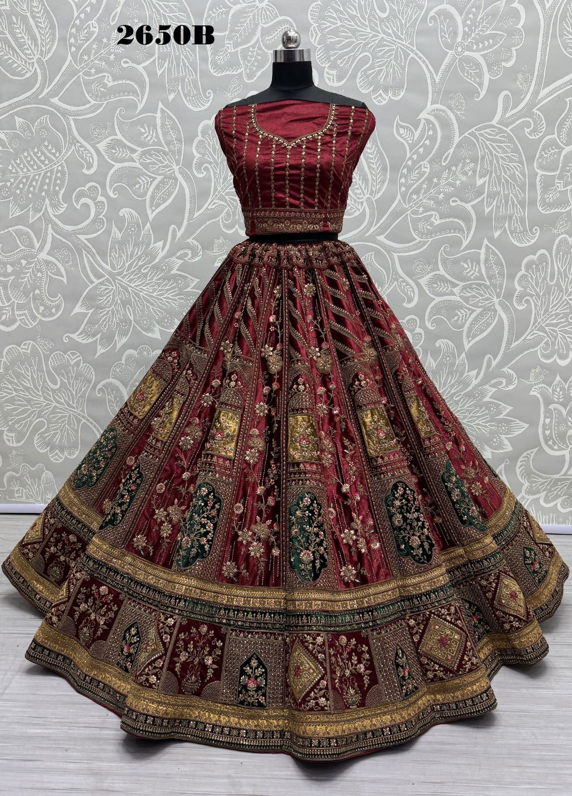 2650 A and B by Anjani Art Heavy Velvet Bridal Wear Lehenga Choli Wholesale Shop In Surat